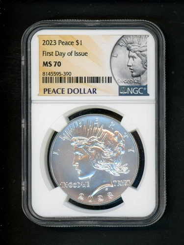 2023 US Peace Silver Dollar $1.00 $1 NGC MS 70 GEM UNC Bright FIRST DAY OF ISSUE