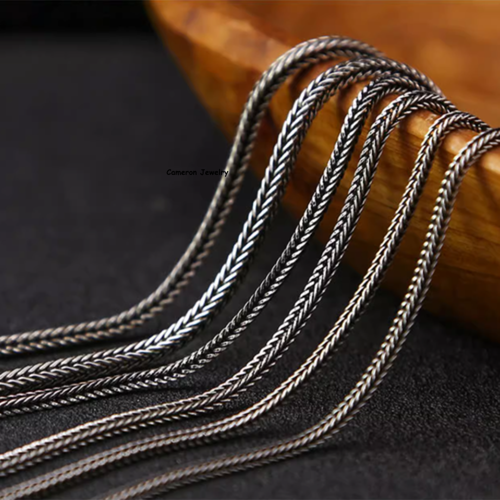 ベース silver925 chain necklace 2.0mm Herringbone Chain Necklace in Sterling Silver