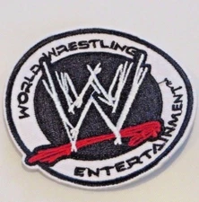  WWE WRESTLING ENTERTAINMENT LOGO EMBROIDERED SEW/IRON ON PREMIUM PATCH