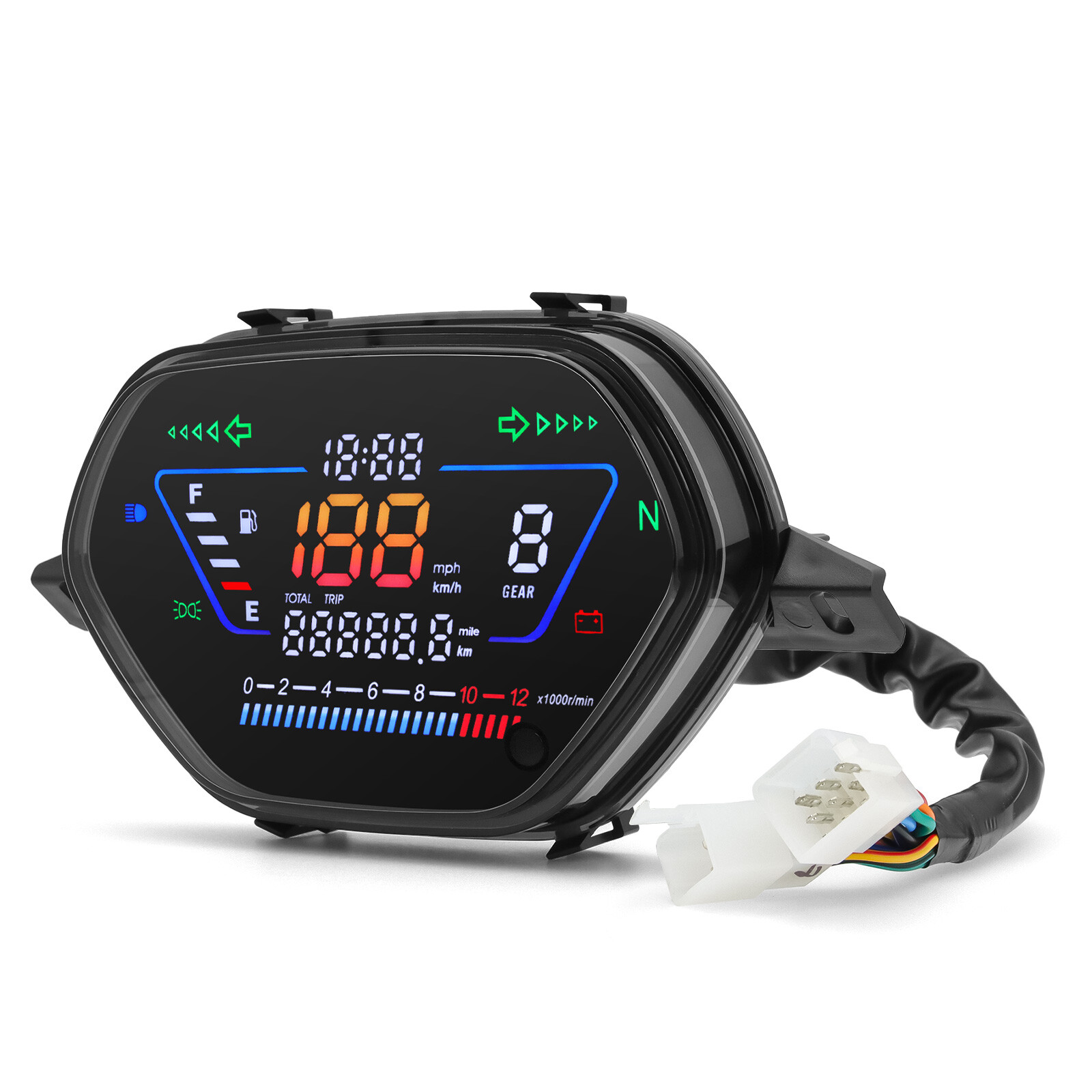 Digital Meter Speedometer LCD Odometer Motorcycle Gauge For Honda WAVE100/110