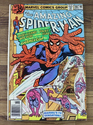 1978 Marvel Comic The Amazing Spider-Man #186 NEWSSTAND FN/FN+