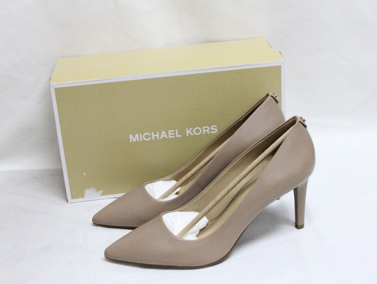 Michael Kors Women's Dorothy Leather Pointed Toe Flex Pump Dark Khaki Size  10M - Main Image