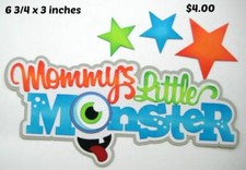 MOMMY'S MONSTER TITLE everyday BOYl scrapbook premade paper piecing by Rhonda