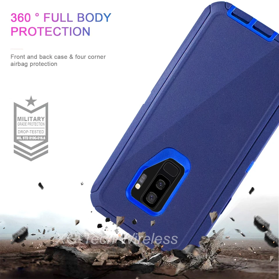 Funda resistente resistente a prueba de golpes con clip para cinturón para Samsung Galaxy S9 S9 Plus Foto 4 de 4