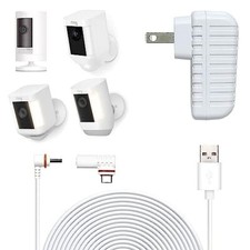 6Ft Charging Cable with Adapter for Ring Camera,Ring Power Cord for Ring Stick
