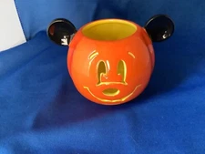 Disney Mickey Ears Pumpkin Halloween Jack-O-Lantern Trick Treat Candle Votive