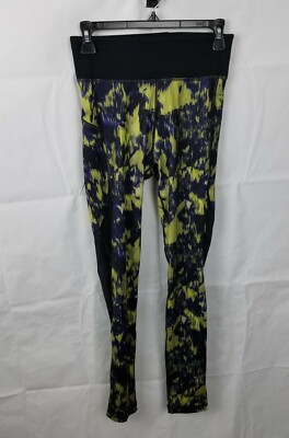 Adidas Leggings Women's S Black Green Climalite High Rise Mesh