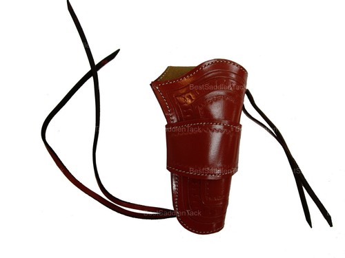 Leather Holster Long Barrel Revolver Fit S&W Heritage Taurus Colt Universal Red - Picture 26 of 35
