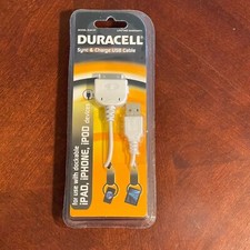 Duracell Sync  Charge USB Cable For Dockable iPad/iPhone/iPod Model DU6107