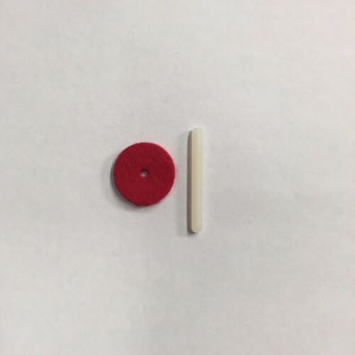 SPOOL PIN PLASTIC 172007 & FELT SINGER SEWING MACHINE MODELS 401A, 403 RED FELT - Picture 1 of 1