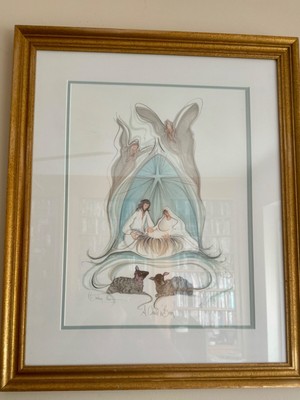 P. Buckley Moss ''A Child is Born'' RARE Ltd Edition #794/3000 Signed Print