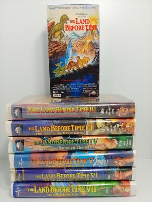 The Land Before Time VHS Original Movie Plus Movies 2,3,4,5,6,7  