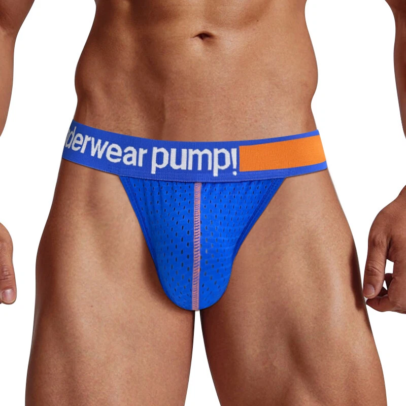 1,4 Pack Mens Low Rise Backless Underwear Jockstrap Briefs Thong Underpants - Image 4 of 4