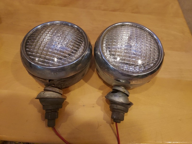 Vintage  SPEAKER LIGHT FIXTURE 12V? LAMP HEADLIGHT? Untested As Is