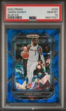 2022-23 Panini Prizm - Jaden Hardy - Blue Ice /125 Rookie RC #226 PSA 10
