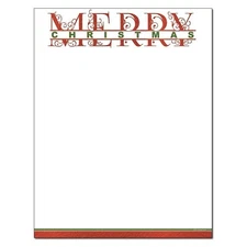 Merry Christmas Letterhead Printer Paper - 8.5"x11" - 25 Sheets (olhx925)