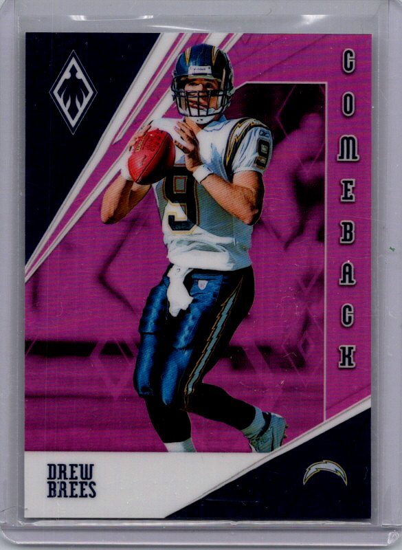 2019 Panini Phoenix #10 Drew Brees Comeback Pink #/199