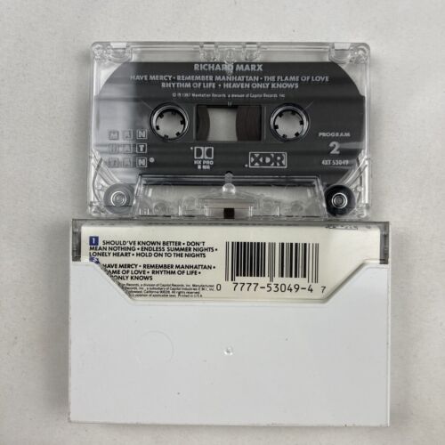 RICHARD MARX: Self Titled (1987 Manhattan Records) Cassette Tape - Picture 2 of 2