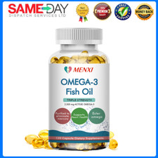 Omega 3 Fish Oil Capsules 3x Strength Highest Potency, 2500mg EPA  DHA