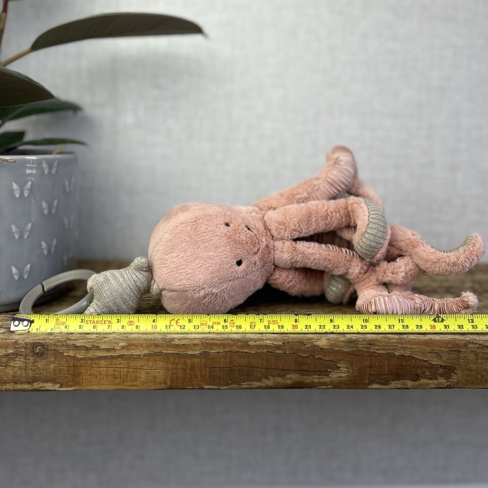 Jellycat Odell Octopus Activity Toy Baby Sensory Octopus Pink Gift