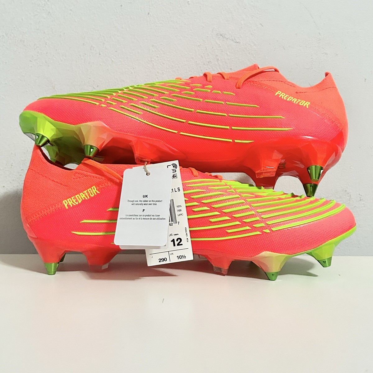 Adidas Predator Edge.1 Low SG Game Data Pack GW1010 Soccer Cleats size 9 adidas Predator Edge .1 Low SG Game Data - Solar Red/Solar  main image 2