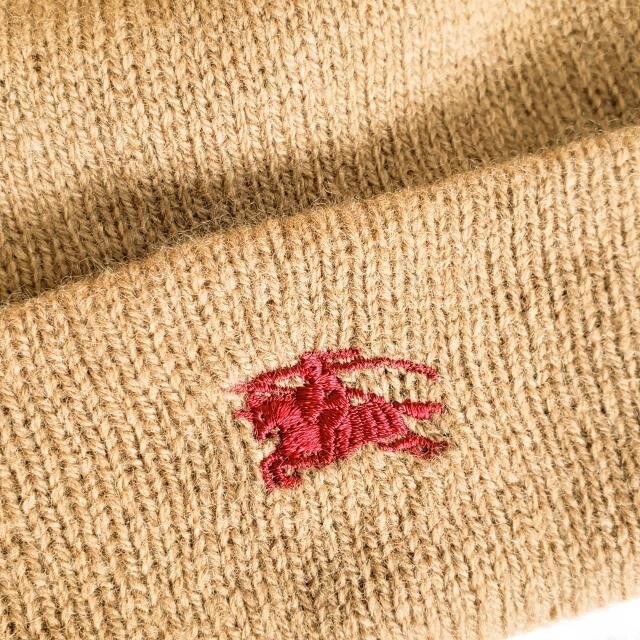 Burberry 100% Wool Beanie hat cap horse loge color beige  display picture 2