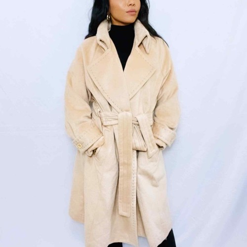 Max Mara | Brown Wool Blend Belted 