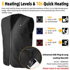 Body Warmer Heated Vest USB Charging Electric Warmer Jacket Sock Gloves Washable