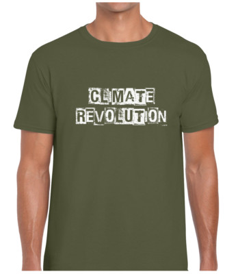 CLIMATE REVOLUTION HERREN T-SHIRT T-SHIRT UMWELTFREUNDLICH RECYCLING PROTEST REBELLION