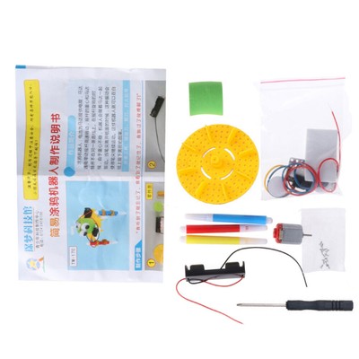 Electronics Electricity Ag Diy Cute Doodle Drawing Robot Science Experiment School Kids Educational Toy Toys Hobbies