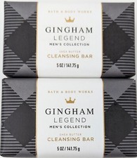 Bath  Body Works Gingham Legend Shea Butter Cleansing Bar Soap 5oz. x2