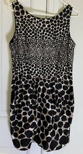 Love Tease Mini Leopard Dress Size 9  Black Brown Sleeveless Summer