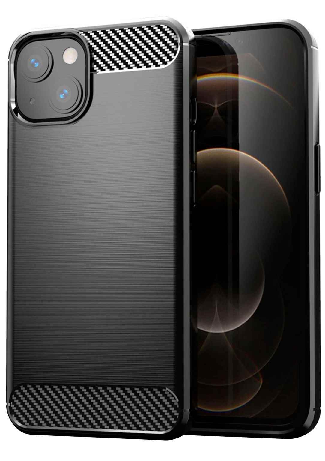 Удобный чехол Hülle для Apple iPhone 13 с дизайном из углеродного волокна Dünn Outdoor Schutzhülle