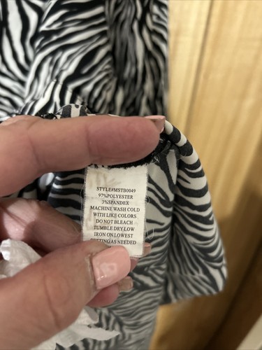 Camicetta Element Tg XL Stampa Zebra Manica Lunga Bottoni Abbigliamento Lavoro Ufficio Casual - Foto 7 di 9