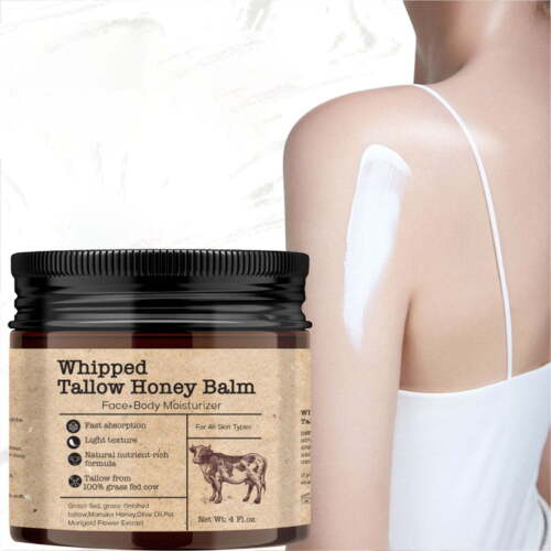 Whipped 4 Oz Beef Tallow with Honey – Organic Balm for Moisturizing - Picture 5 of 11
