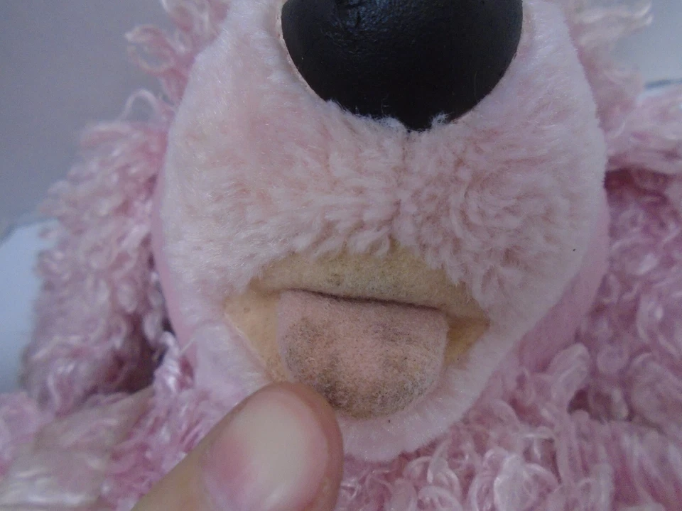 Build A Bear BAB Vtg Pink Plush POODLE Curly Hair Dog 18" Retired Magnet Mouth - Image 3 of 4