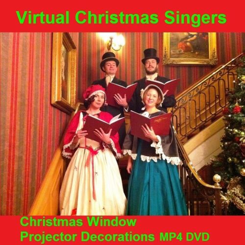 MP4 Virtual Christmas Carolers in the window Christmas decorations projector FX - Picture 1 of 1