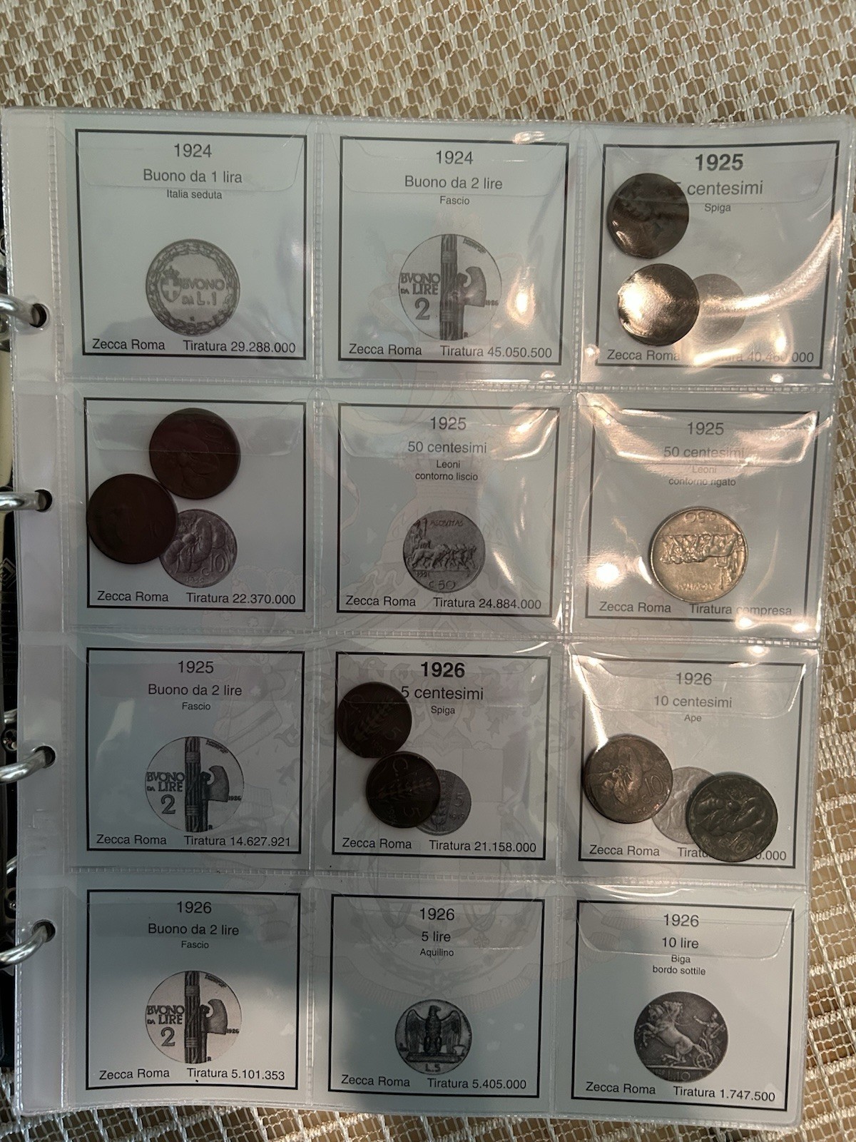 Coins Kingdom of Italy-Vittorio Emanuele III- 1900/1943 With Binder Album