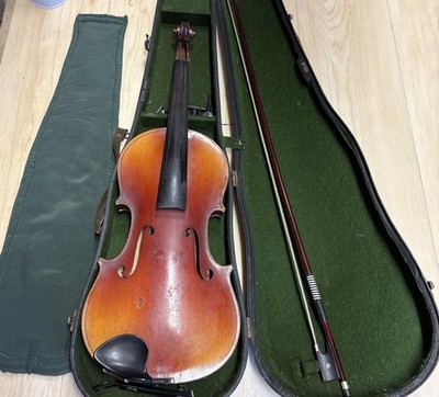 Alte Geige zum Nachsaiten. Gut + Joseph Bassiot Gitarrenbauer 1924 Lyon Etikett 4/4