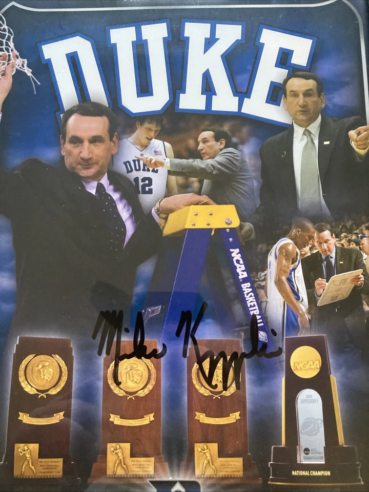  MIKE KRZYZEWSKI Signed Duke Basketball 8x10 Photo FRAMED - Image 3 of 3