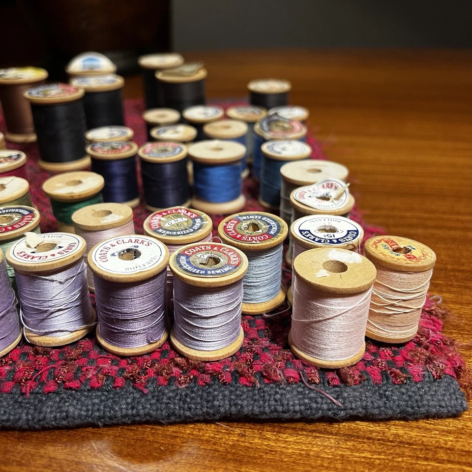 Lot Of 56 Wood Spools Of Thread | Variety Of Brands | Most Are Cotton - Image 4 of 4