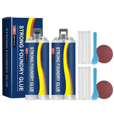 Strong Foundry Glue, High Temperature Resistant Casting Metal Repair Glue 2 Pack