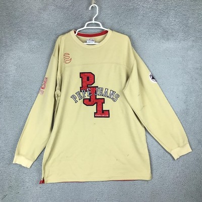 Vintage Pepe Jeans Sweatshirt Mens 3XL Beige PJL 30 Years Graphic Pullover 2000s