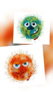 Fuzzy Gigwi Dog Toy - this ball is 2.5'' in Diameter