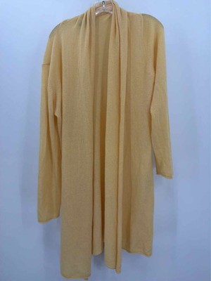 Pre-Owned Claudia Nichole Yellow Size XL Cashmere Cardigan Sweater