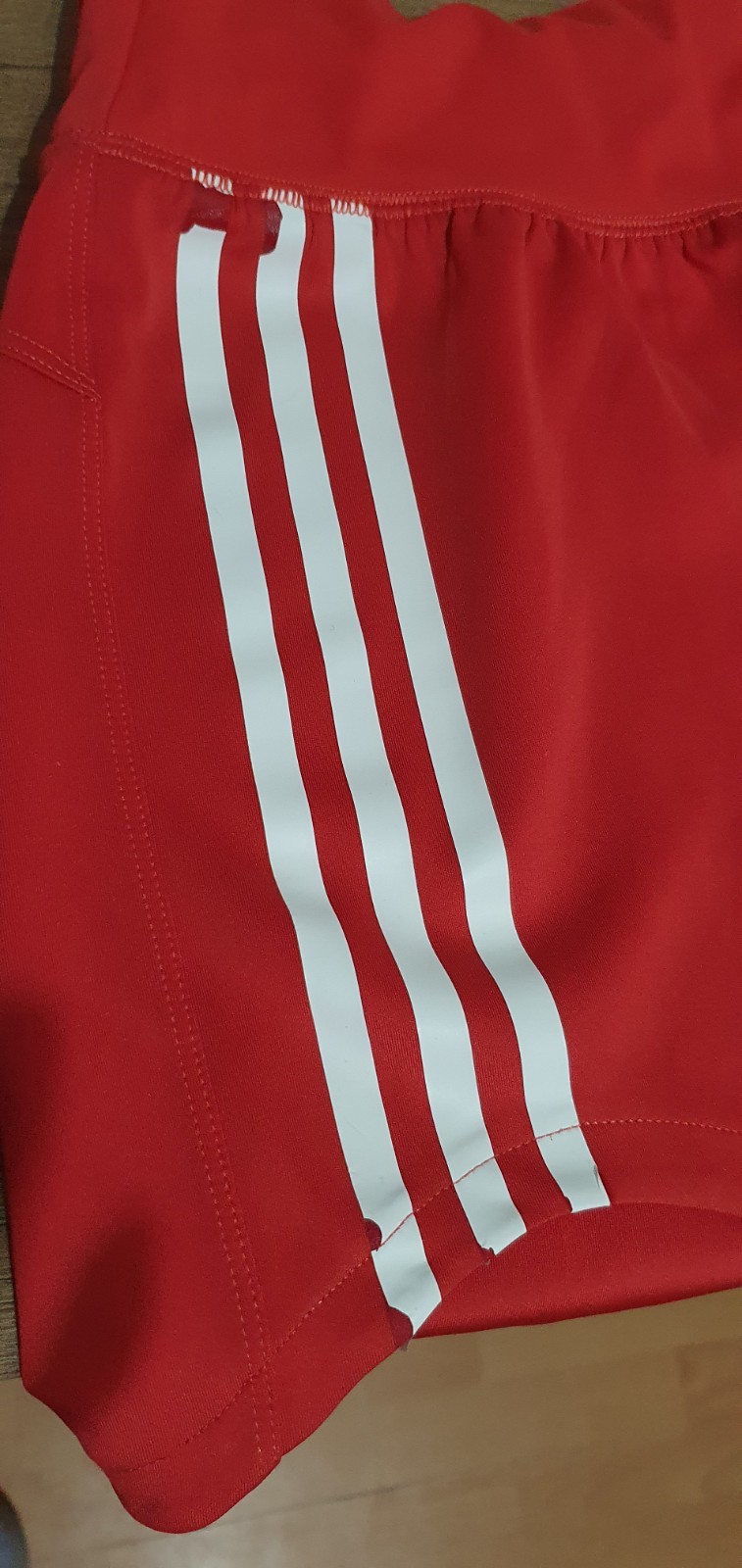 Y2K Ladies Adidas  Harry Styles Rare Vintage Red Shorts Classic white stripes-XL image 6