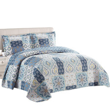 Royal Tradition Bellflower Reversible Coverlets California King Over-Sized 3Pc