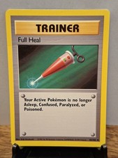 1999 Pokemon TCG Full Heal 82/102 Base Set 1st Edition Shadowless Card #82/102