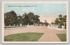 Booker's Creek Bridge St. Petersburg Florida postcard