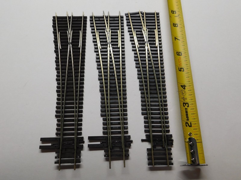 HO PECO LOT OF (3) LEFT HAND TRACK SWTICH TURNOUTS FOR MODEL RAILROAD (LOT-B)